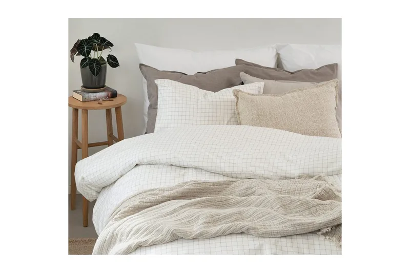 Påslakanset Enkelsäng 2-Dels Birger Flanell - Offwhite - Textilier & mattor - Sängkläder - Täcke - Enkeltäcke