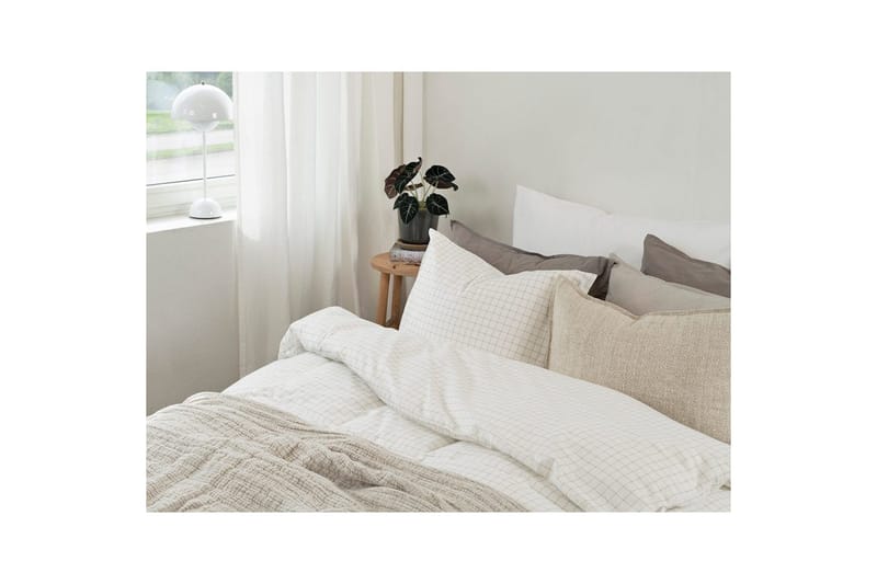 Påslakanset Enkelsäng 2-Dels Birger Flanell - Offwhite - Textilier & mattor - Sängkläder - Täcke - Enkeltäcke
