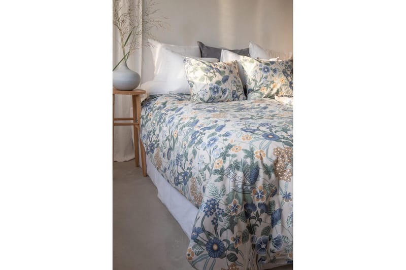 Påslakanset Enkelsäng 2-Dels Blombacken - Blå - Textilier & mattor - Sängkläder - Bäddset & påslakanset