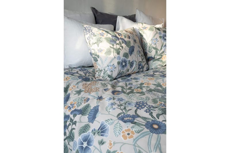 Påslakanset Enkelsäng 2-Dels Blombacken - Blå - Textilier & mattor - Sängkläder - Bäddset & påslakanset
