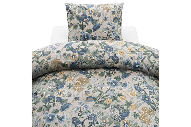 Påslakanset Enkelsäng 2-Dels Blombacken, Blå