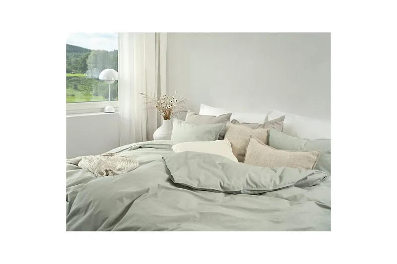 Påslakanset Enkelsäng 2-Dels Chambray Grön - Textilier & mattor - Sängkläder - Bäddset & påslakanset