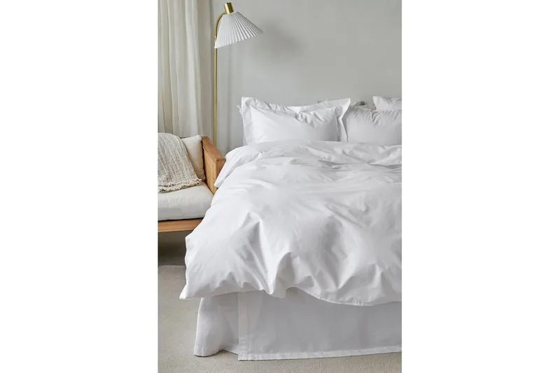 Påslakanset Enkelsäng 2-Dels Egyptisk Bomull Vit - Textilier & mattor - Sängkläder - Bäddset & påslakanset