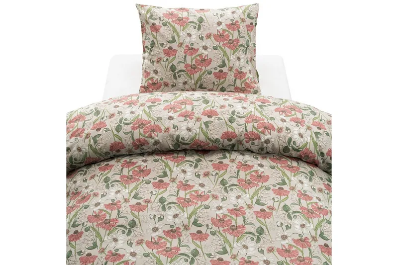 Påslakanset Enkelsäng 2-Dels Fleur, Rosa