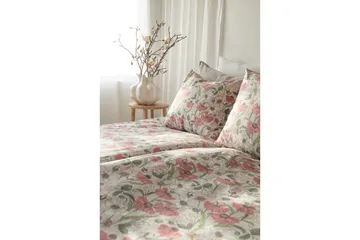 Påslakanset Enkelsäng 2-Dels Fleur - Rosa - Textilier & mattor - Sängkläder - Bäddset & påslakanset