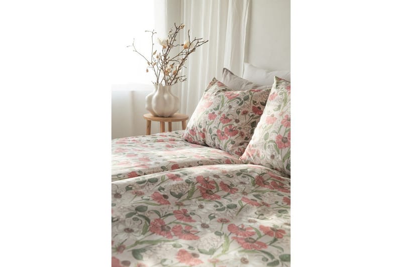 Påslakanset Enkelsäng 2-Dels Fleur - Rosa - Textilier & mattor - Sängkläder - Bäddset & påslakanset