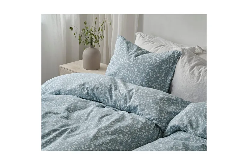 Påslakanset Enkelsäng 2-Dels Hedda - Blå - Textilier & mattor - Sängkläder - Bäddset & påslakanset