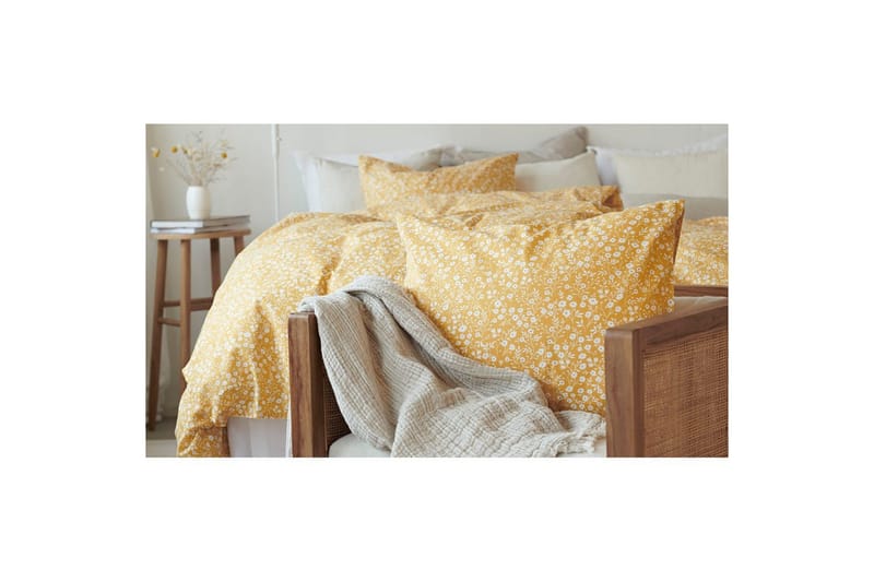 Påslakanset Enkelsäng 2-Dels Hedda - Gul - Textilier & mattor - Sängkläder - Bäddset & påslakanset