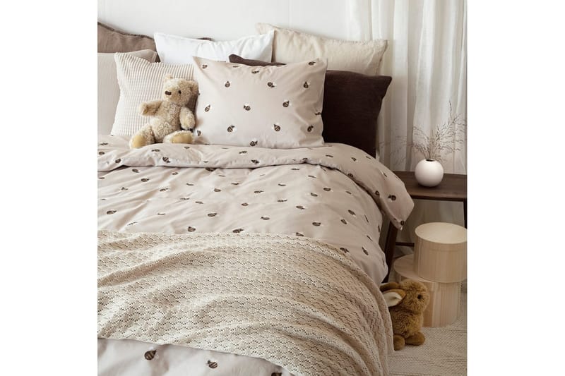 Påslakanset Enkelsäng 2-Dels Humla Sand - Textilier & mattor - Sängkläder - Bäddset & påslakanset