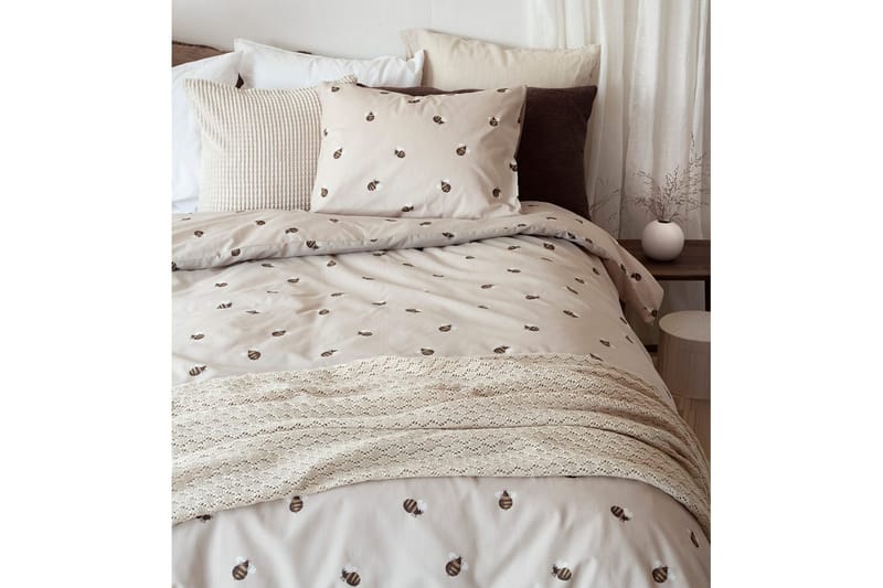 Påslakanset Enkelsäng 2-Dels Humla Sand - Textilier & mattor - Sängkläder - Bäddset & påslakanset