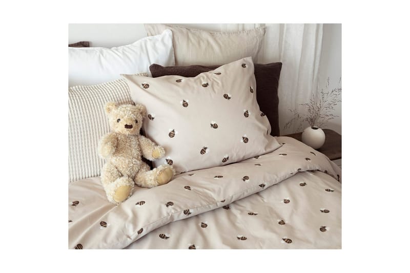 Påslakanset Enkelsäng 2-Dels Humla Sand - Textilier & mattor - Sängkläder - Bäddset & påslakanset