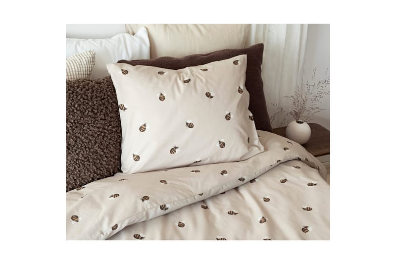 Påslakanset Enkelsäng 2-Dels Humla Sand - Textilier & mattor - Sängkläder - Bäddset & påslakanset