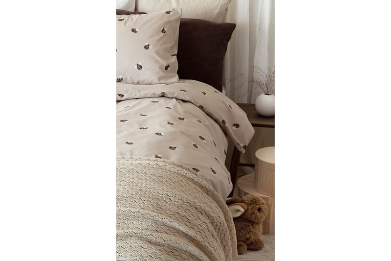 Påslakanset Enkelsäng 2-Dels Humla Sand - Textilier & mattor - Sängkläder - Bäddset & påslakanset