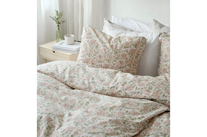 Påslakanset Enkelsäng 2-Dels Irma Flower Rosa - Textilier & mattor - Sängkläder - Bäddset & påslakanset