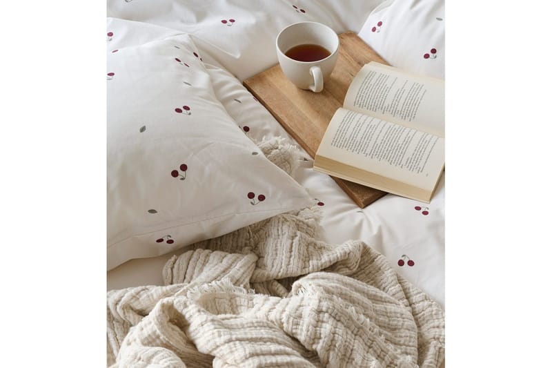 Påslakanset Enkelsäng 2-Dels Körsbär Sand - Textilier & mattor - Sängkläder - Bäddset & påslakanset