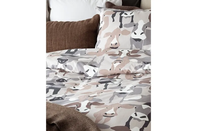 Påslakanset Enkelsäng 2-Dels Kossor Sand - Textilier & mattor - Sängkläder - Bäddset & påslakanset