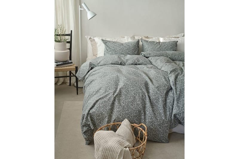 Påslakanset Enkelsäng 2-Dels Rita Flower Grön - Textilier & mattor - Sängkläder - Bäddset & påslakanset