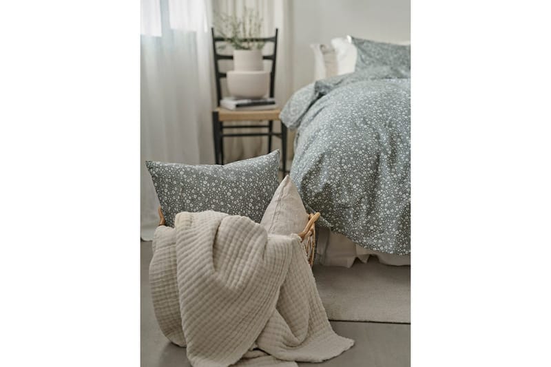 Påslakanset Enkelsäng 2-Dels Rita Flower Grön - Textilier & mattor - Sängkläder - Bäddset & påslakanset