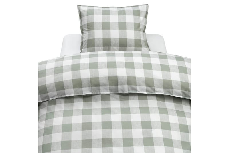 Påslakanset Enkelsäng 2-Dels Ruta Grön