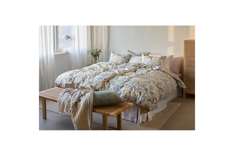 Påslakanset Enkelsäng 2-Dels Sommarblommor Multi - Textilier & mattor - Sängkläder - Bäddset & påslakanset