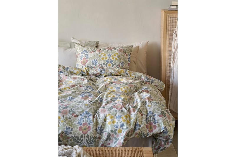 Påslakanset Enkelsäng 2-Dels Sommarblommor Multi - Textilier & mattor - Sängkläder - Bäddset & påslakanset