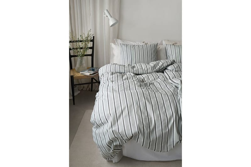 Påslakanset Enkelsäng 2-Dels Sunnan Rand - Grön - Textilier & mattor - Sängkläder - Bäddset & påslakanset