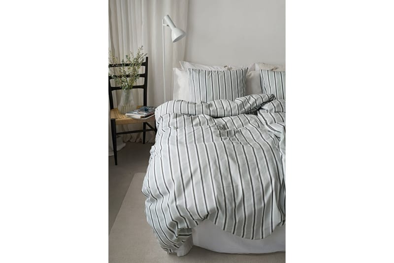 Påslakanset Enkelsäng 2-Dels Sunnan Rand - Grön - Textilier & mattor - Sängkläder - Bäddset & påslakanset