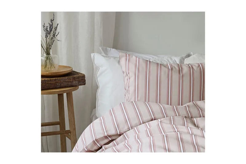 Påslakanset Enkelsäng 2-Dels Sunnan Rand - Rosa - Textilier & mattor - Sängkläder - Bäddset & påslakanset