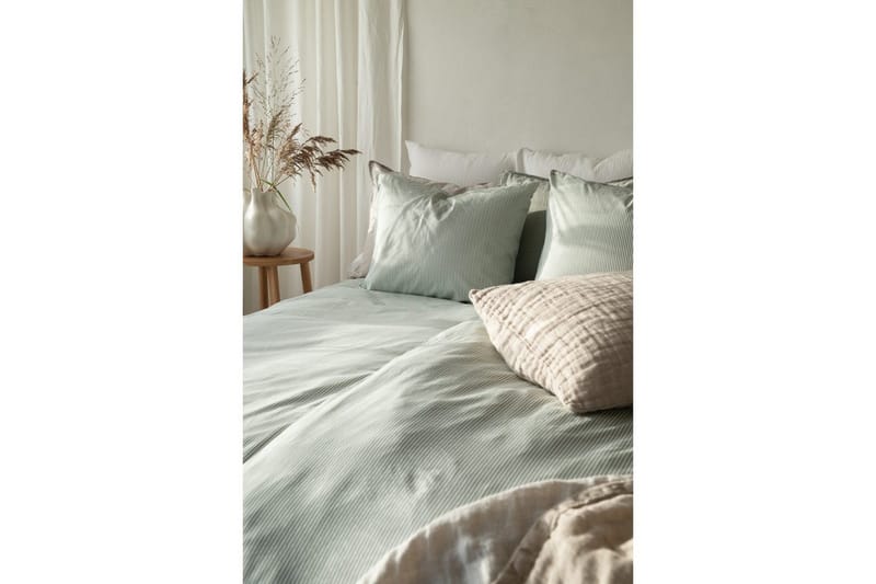 Påslakanset Enkelsäng 2-Dels Thelma Stripe - Grön - Textilier & mattor - Sängkläder - Bäddset & påslakanset