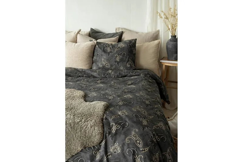 Påslakanset Enkelsäng 2-Dels Tilly - Svart - Textilier & mattor - Sängkläder - Bäddset & påslakanset