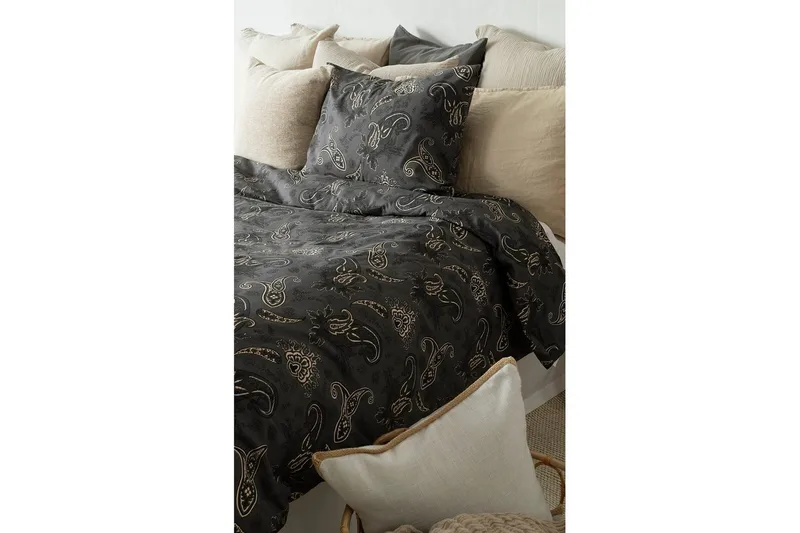Påslakanset Enkelsäng 2-Dels Tilly - Svart - Textilier & mattor - Sängkläder - Bäddset & påslakanset