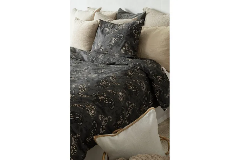 Påslakanset Enkelsäng 2-Dels Tilly - Svart - Textilier & mattor - Sängkläder - Bäddset & påslakanset