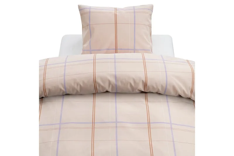 Påslakanset Enkelsäng 2-Dels Tyra Ruta, Lila