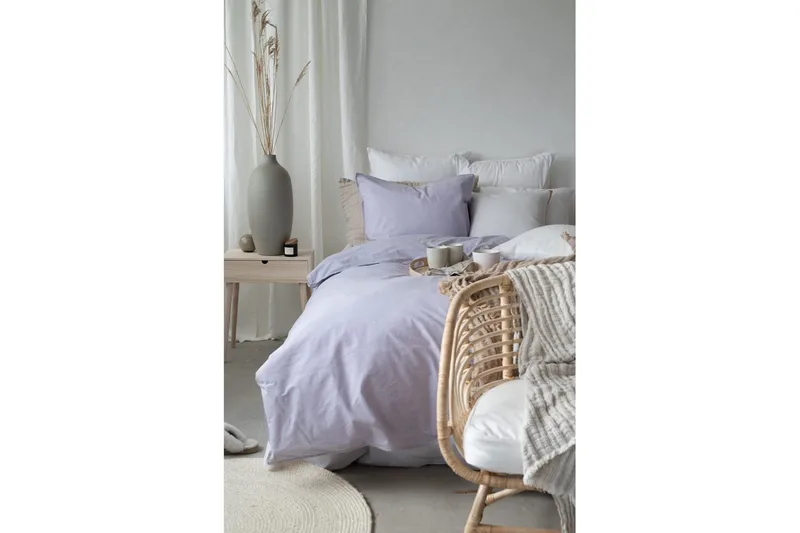 Påslakanset Enkelsäng 2-Dels Washed - Lila - Textilier & mattor - Sängkläder - Bäddset & påslakanset
