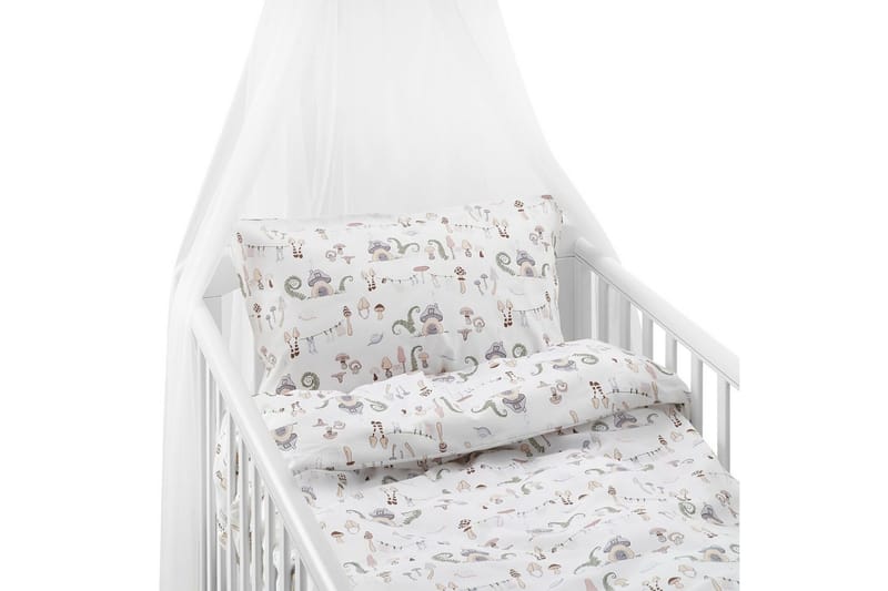 Påslakanset till Spjälsäng 2-Dels Fingal Pastell