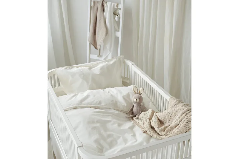 Påslakanset till Spjälsäng 2-Dels Humble - Vit - Textilier & mattor - Sängkläder - Bäddset & påslakanset