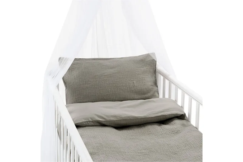 Påslakanset till Spjälsäng 2-Dels Rolling - Grå - Textilier & mattor - Sängkläder - Bäddset & påslakanset