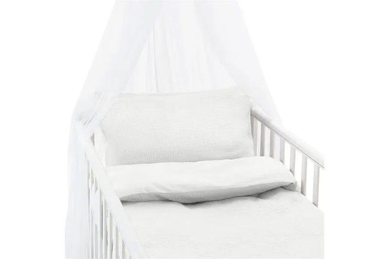 Påslakanset till Spjälsäng 2-Dels Rolling - Vit - Textilier & mattor - Sängkläder - Bäddset & påslakanset