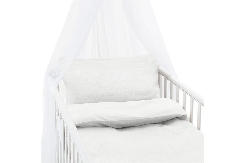 Påslakanset till Spjälsäng 2-Dels Rolling, Vit