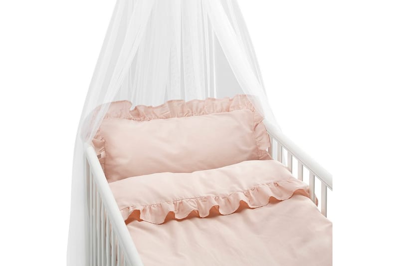 Påslakanset till Spjälsäng 2-Dels Volang - Ny Rosa - Textilier & mattor - Sängkläder - Bäddset & påslakanset