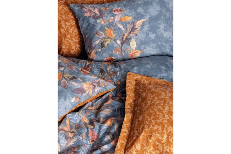 Ranforce Dubbel Täckeöverdrag Set Ratani Senap - Senapsgul - Textilier & mattor - Sängkläder - Bäddset & påslakanset