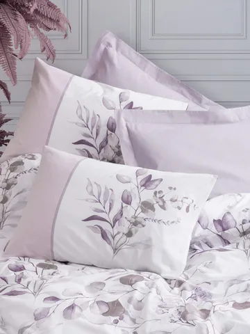 Tharion Bäddset 240x220 cm - Lila Vit - Textilier & mattor - Sängkläder - Bäddset & påslakanset