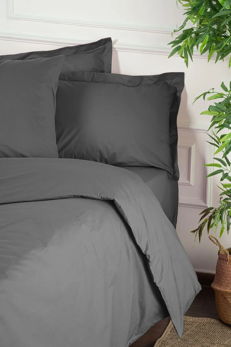 Torvenis Bäddset 140x200 cm - Antracit - Textilier & mattor - Sängkläder - Bäddset & påslakanset