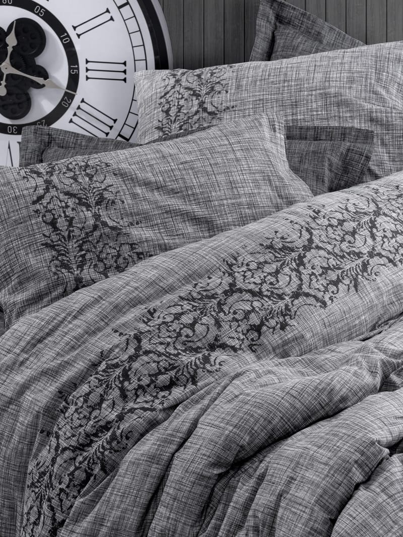 Vylonis Bäddset 140x200 cm - Sotgrå - Textilier & mattor - Sängkläder - Bäddset & påslakanset