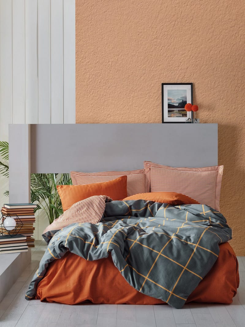 Wilmaake Bäddset 240x220 cm - Kanel Mörkblå - Textilier & mattor - Sängkläder - Bäddset & påslakanset