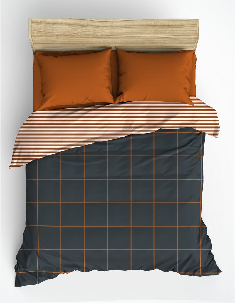 Wilmaake Bäddset 240x220 cm - Kanel Mörkblå - Textilier & mattor - Sängkläder - Bäddset & påslakanset