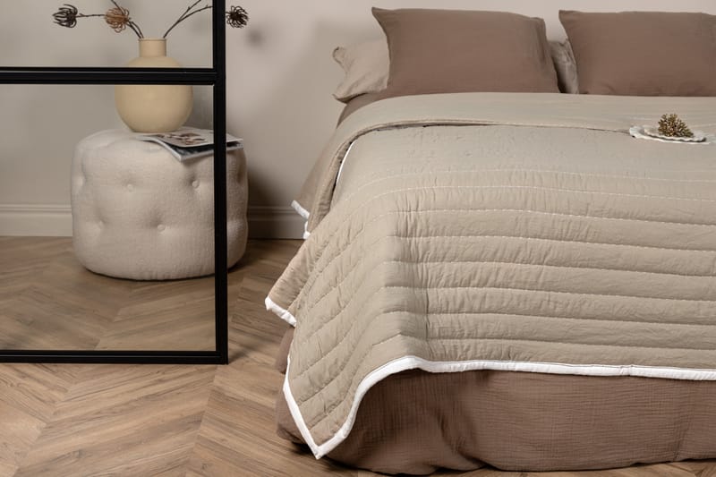 CHARRONLAKE Överkast 260x260 cm Beige - Överkast - Sängkläder - Överkast dubbelsäng