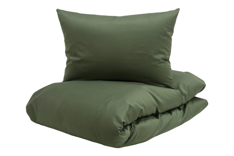 CLOUD Bäddset 150x210/50x60 cm Satin Grön - Sängkläder - Bäddset & påslakanset