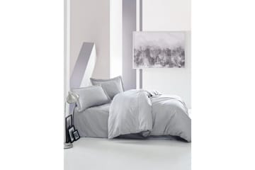COTTON BOX Bäddset Dubbelt 4-dels Premium Satin Grå