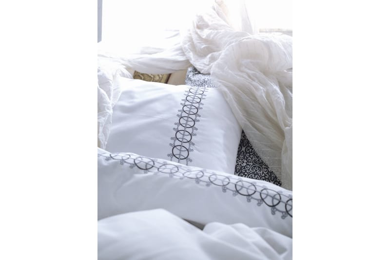 Cotton Box Bäddset Dubbelt 6-dels Ranforce - Grå/Vit - Textilier & mattor - Sängkläder - Bäddset & påslakanset